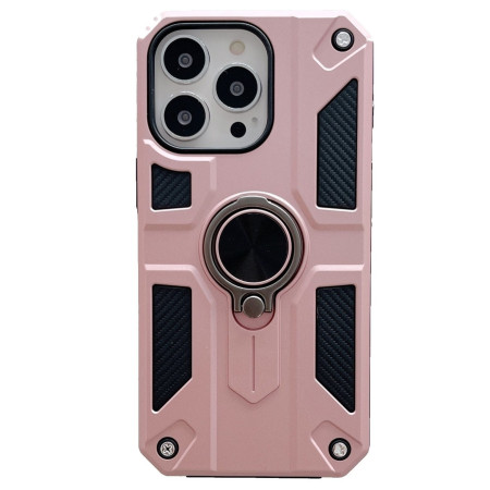 Husa protectie Flippy compatibila cu Apple iPhone 13 Mini Defender Model 5 cu suport prindere inel,Roz Auriu