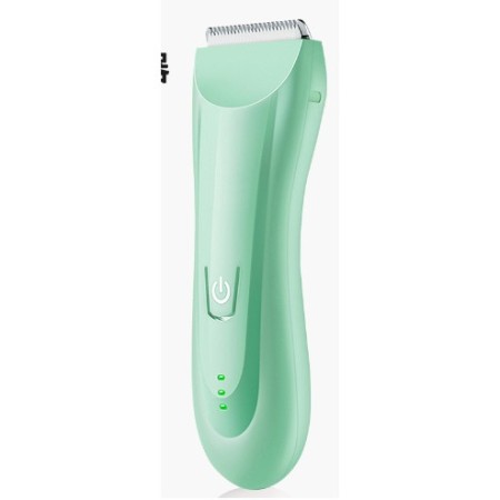 Masina De Tuns Bebelusi si Copii, Flippy, Lame Cermice si Inox, Fara Fir, Functie Anti Taiere, Silentios, 50 W, Rezistent la Apa, 2 Accesorii, Incarcator USB, Verde