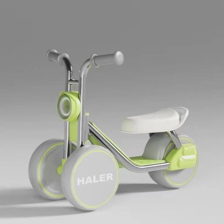 Children's scooter-tricycle anti-rollover music light yo-yo car-color: mint green