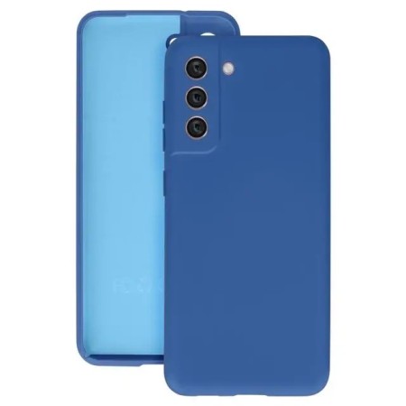 Husa protectie Flippy pentru Samsung S21 FE Liquid Silicone Albastru Inchis