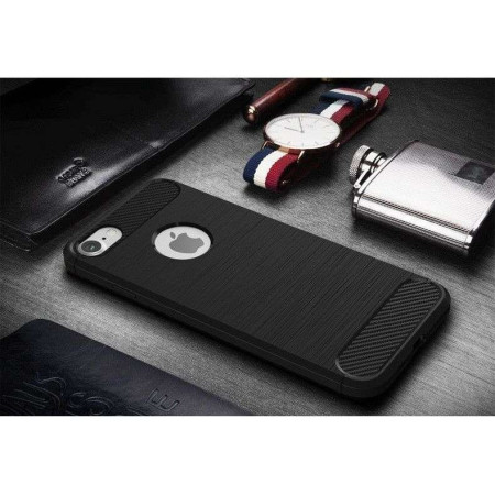 Husa Apple iPhone 6/6S Tpu, carbon, Negru