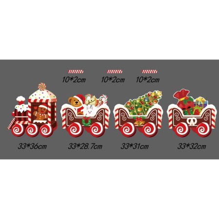 Christmas card light-up train - Christmas train G model - including 8 poles