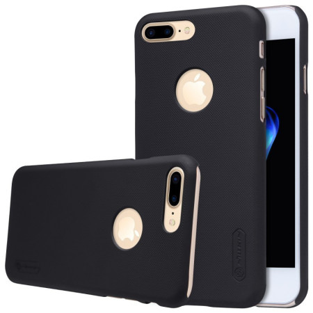 Husa Apple iPhone 7 Plus Nillkin Frosted Shield Negru + Folie de protectie