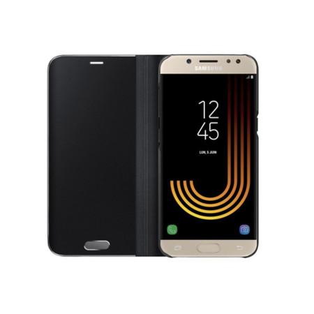 Husa Samsung Galaxy J7 2017 Flip Cover Oglinda Negru