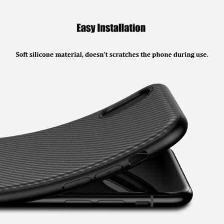 Husa Apple iPhone X IPAKY Carbon Fiber Negru