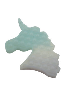 Jucarie antistres din silicon, Pop it Now and Flip It, Unicorn, Transparent