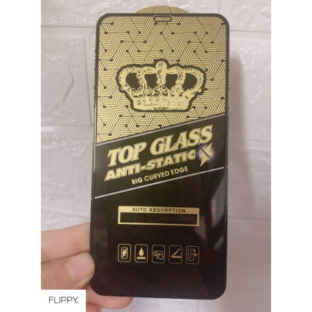 Folie ecran Flippy pentru iPhone 13 / 13 Pro/ 14, Sticla ESD, Top Glass, Anti-static, Negru