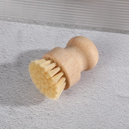 Beech sisal pot brush for washing dishes and pots - Color: Beech sisal pot brush 8x5cm