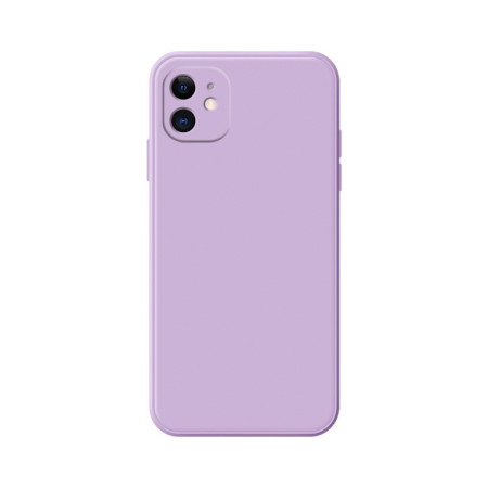 Husa pentru Apple iPhone 14 Pro Flippy, Liquid Silicone, cu Microfibra pe interior, Protectie Antisoc, Grass purple, Mov