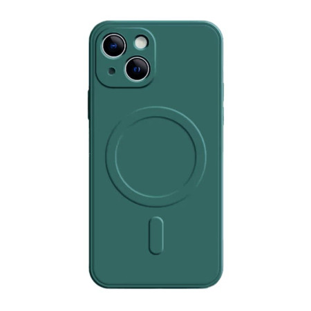 Husa Protectie Flippy Compatibila cu iPhone 13 Pro, Liquid MagSafe, Ring-Shaped, Magnetica, Verde