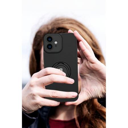 Husa Eagle Eye cu Stand pentru Huawei P20 Lite, Negru, Suport Auto Magnetic, Protectie Antisoc, Flippy