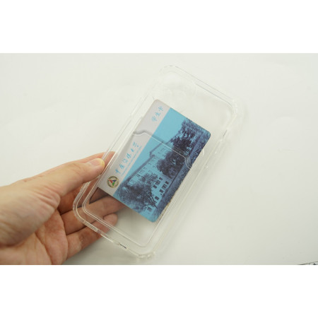 Husa protectie cu suport card compatibila cu Samsung A32 5G Transparent