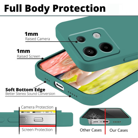 Husa de Protectie, Flippy, pentru Xiaomi Redmi Note 13 Pro 5G, Liquid Silicone, cu Microfibra pe Interior, Protectie Antisoc, Compatibil Incarcare Wireless, Verde