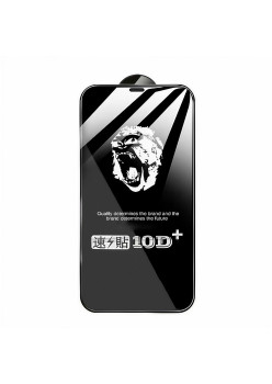 Folie de Protectie, Flippy, pentru Apple iPhone 15 Plus, Tempered Glass 10D, Full Cover, Margini Negre, Transparent