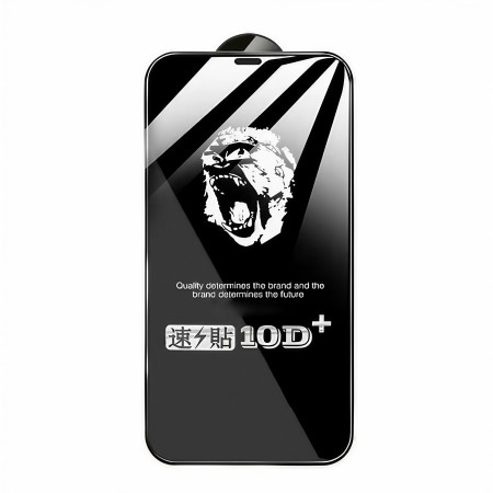 Folie de Protectie, Flippy, pentru Apple iPhone 15 Plus, Tempered Glass 10D, Full Cover, Margini Negre, Transparent