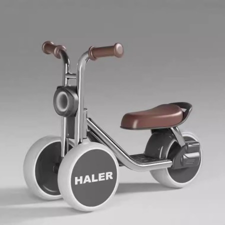 Children's scooter-tricycle anti-rollover music light yo-yo car-color: graphite gray