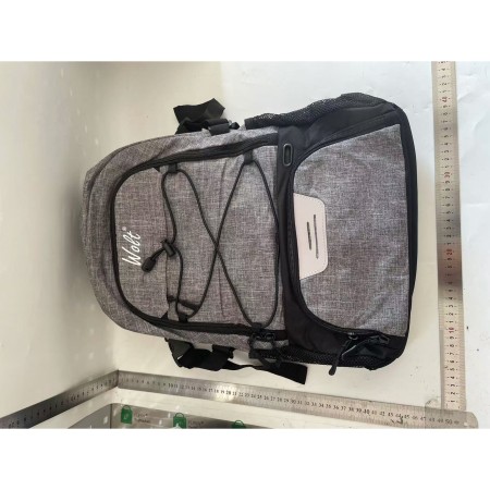 Rucsac de Baschet Multifunctional, Flippy, pentru Calatorie, Sport, Scoala, cu Compartiment pentru Pantofi si Minge, 32 Litri, 45x32x22 cm, Gri-Negru