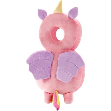 Perna tip Rucsac pentru Protectia Capului, Flippy, Tetiera tip Unicorn, pentru Bebelusi, 33x6x19 cm, 180 g, Roz