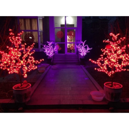 Decoratiune Luminoasa Crenguta 72 LED -uri Flori 1.2 m Rosu