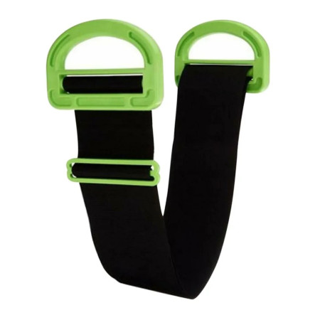 Chinga Tip Banda Elastica Pentru Transportul Obiectelor Grele, Flippy, Lungime Maxima 1.7 m, Greutate de Sustinere 100 kg, Negru/Verde