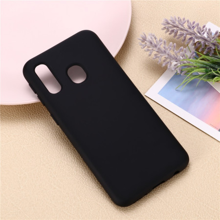 Husa protectie compatibila cu Samsung A20E Liquid Silicone Case Negru