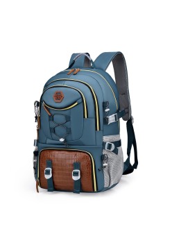 Rucsac Multifunctional pentru Calatorie, Flippy, pentru Alpinism, Voiaj, Drumetii, din Panza Oxford, 34x16x52 cm, Albastru Marin