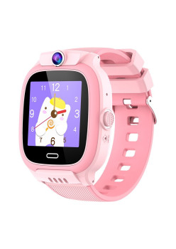 Ceas Smartwatch Flippy, Pentru Copii, Model Y36, cu Functie Telefon, 4G, Localizare LBS, Istoric Traseu, Monitorizare Spion, Apel Video, Rezistent la Apa, Roz