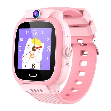 Ceas Smartwatch Flippy, Pentru Copii, Model Y36, cu Functie Telefon, 4G, Localizare LBS, Istoric Traseu, Monitorizare Spion, Apel Video, Rezistent la Apa, Roz