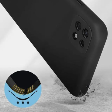 Husa protectie Flippy pentru Samsung A22 5G Liquid Silicone Negru