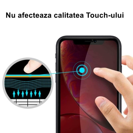 Folie Sticla securizata Flippy compatibila cu Samsung A70 Full Glue Privacy Duritate 9H Negru