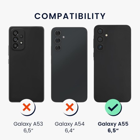 Husa de Protectie Matte TPU, Flippy, pentru Samsung Galaxy A55 5G, Protectie Camera, Antisoc, Antizgariere, Antialunecare, Acoperire Completa, Albastru