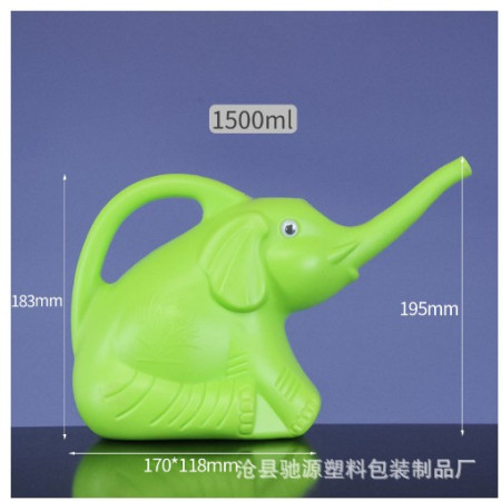 Stropitoare pentru Copii, Flippy, in forma de Elefant, 1500 mL, pentru Udat Plante, 19.5x17x11.8 cm, Verde