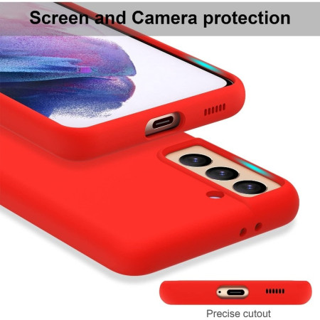 Husa protectie Flippy compatibila cu Samsung S21 5G Liquid Silicone Case Rosu