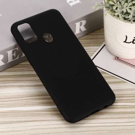 Husa protectie compatibila cu Huawei P Smart 2020 Liquid Silicone Case Negru