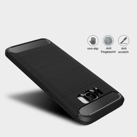 Husa Samsung Galaxy S8 Tpu, carbon, Negru