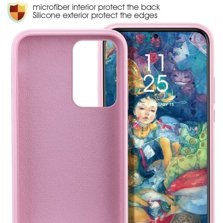 Husa protectie Flippy compatibila cu Samsung S20 Ultra Liquid Silicone Case Roz