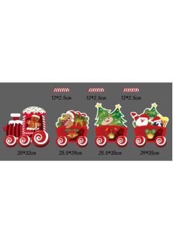 Christmas card light-up train - Christmas train H type - including 8 poles