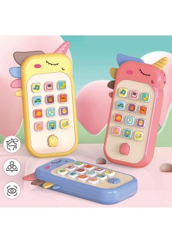 Children's cartoon early education educational science learning simulation smart phone - color: LB-C101 (unicorn three colors mixed)