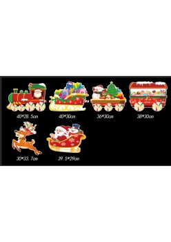 Christmas card light-up train - Christmas train J type - with 12 poles