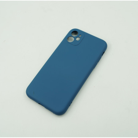 Husa protectie,Flippy, compatibila cu Apple iPhone 12 Liquid Silicone Case Albastru inchis