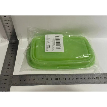 Caserola din Silicon, Flippy, Pliabila, 1L, 18.8 x 8 x 11.5 cm, Rezistenta Temperaturi Extreme, Verde