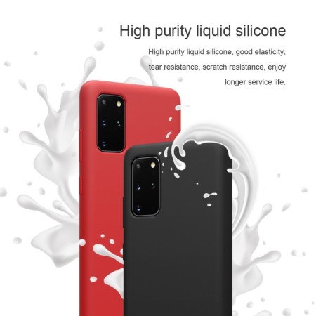 Husa protectie compatibila cu Samsung S20 Liquid Silicone Case Albastru inchis