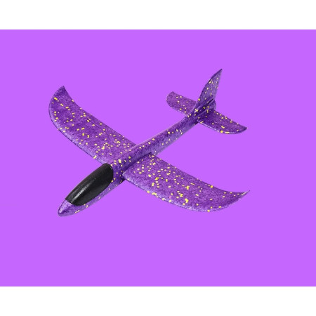 Avion Planor, Flippy, Simplu, din Poliester, 48 cm, Violet