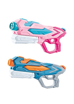 Set 2x Pistol cu Apa pentru Copii, Rezervor, Pentru Piscina/Plaja, Flippy, 6ani+, Roz + Albastru, 4 duze, 900 ML