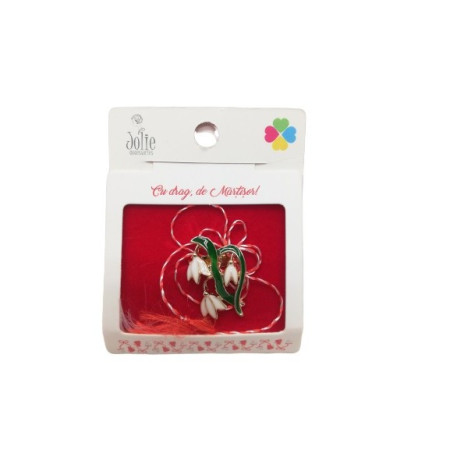 Martisor Brosa 2 Ghiocei Model B-10 5.5cm x 7cm