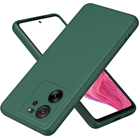 Husa de Protectie, Flippy, pentru Xiaomi Redmi 13T, Liquid Silicone, cu Microfibra pe Interior, Protectie Antisoc, Compatibil Incarcare Wireless, Verde