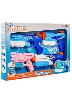 Set 4x Pistol cu Apa pentru Copii, Flippy, 6ani+, Albastru+Roz, 300 ML