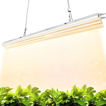 Lampa dubla pentru cresterea plantelor Flippy, 50 cm, T5, tehnologie LED, nu afecteaza plantele, potrivit pentru intregul ciclu de crestere, lumina alb calda