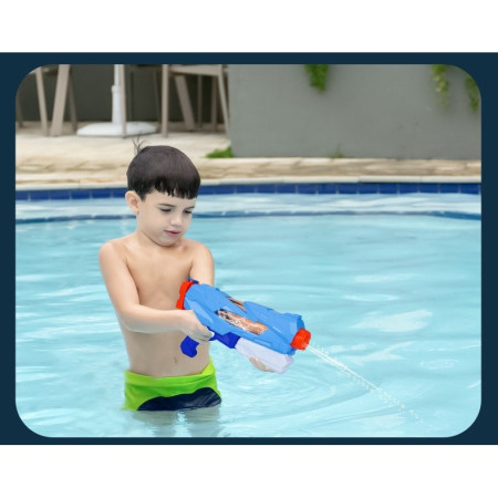 Pistol cu Apa pentru Copii, Rezervor, Pentru Piscina/Plaja, Flippy, 6ani+,  5 duze, Quick Fill, Albastru, 800ML