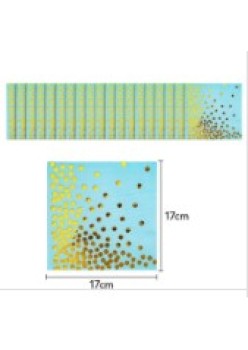 Set 20 de servetele de masa. albastru/auriu